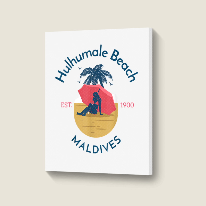 Hulhumale Beach Maldives T Shirt Portrait Canvas Print | Artistshot