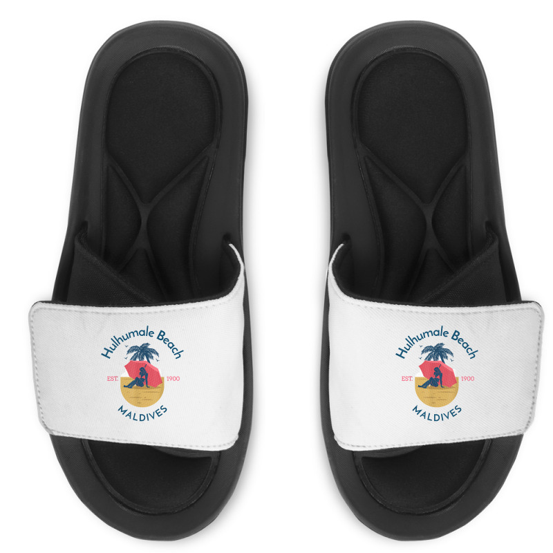 Hulhumale Beach Maldives T Shirt Slide Sandal | Artistshot