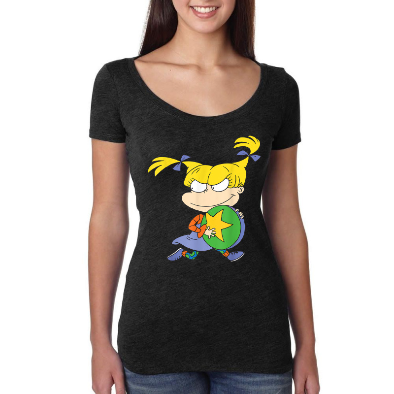 Angelica Running Away With Ball Women's Triblend Scoop T-shirt by BuenaFukui | Artistshot