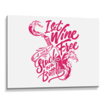 I Set Wine Free – Funny Winemaker Wine Lovers Wine Making T Shirt Metal Print Horizontal | Artistshot