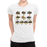 Top Ten Best Ww2 Tanks M4 Sherman Panzer Iv Tiger Ii T 34 T Shirt Ladies Fitted T-shirt | Artistshot