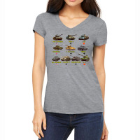 Top Ten Best Ww2 Tanks M4 Sherman Panzer Iv Tiger Ii T 34 T Shirt Women's V-neck T-shirt | Artistshot