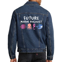 Future Marine Biologist Ocean Life Enthusiast Sea Lover Men Denim Jacket | Artistshot