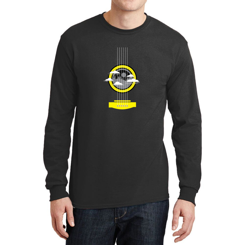 Yellow Guitar Strings 1 Long Sleeve Shirts by DavidJones | Artistshot