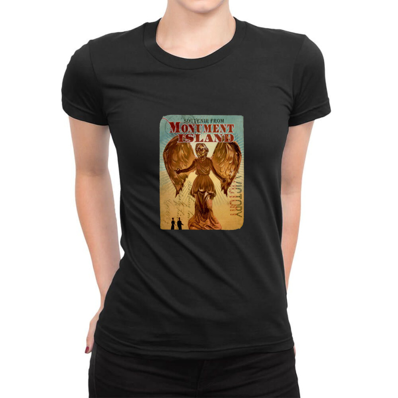 Bioshock Infinite – Souvenir From Monument Island Ladies Fitted T-Shirt by DarienMeredith | Artistshot