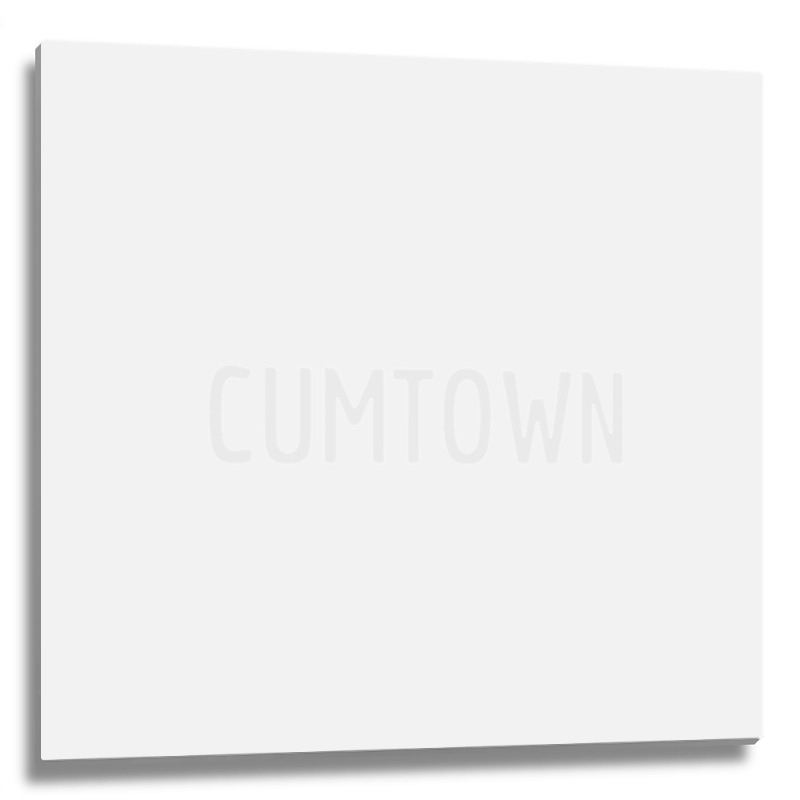 Cum Town In White Metal Print Square By Ericbanker Artistshot