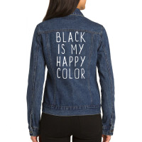 Black Is My Happy Color Emo Goth Dark Ladies Denim Jacket | Artistshot