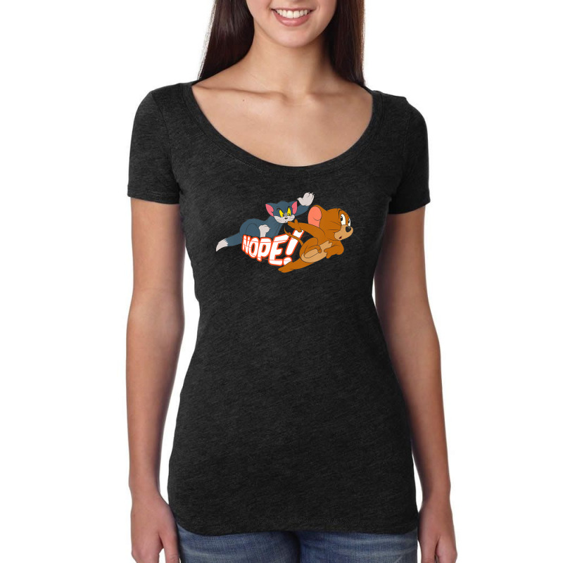 Tom And Jerry Nope Women's Triblend Scoop T-shirt by ngodo | Artistshot