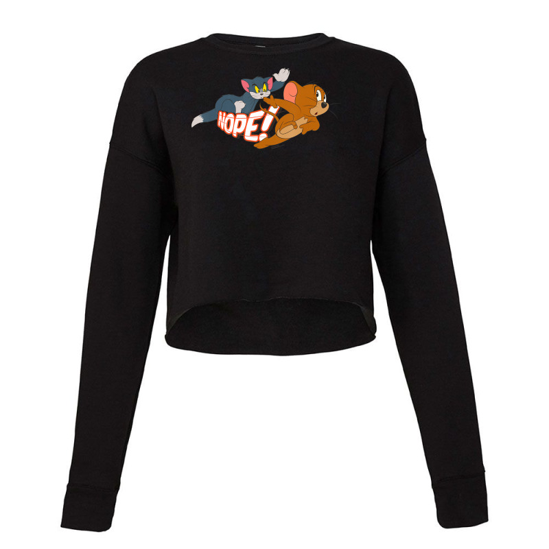 Tom And Jerry Nope Cropped Sweater by ngodo | Artistshot