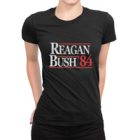 Vintage Reagan Bush 1984 T-shirt Ladies Fitted T-shirt | Artistshot