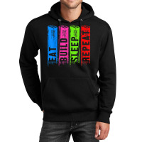 Eat Build Sleep Construction Master Builder Building Blocks Unisex Hoodie | Artistshot