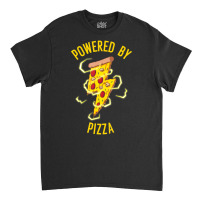 Powered By Pizza Kids Men Women Cool Pizza Lover Classic T-shirt | Artistshot