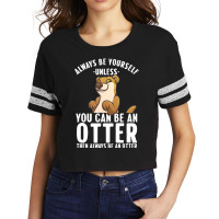 Cute Otter Women Sea River Otter Wild Animal Scorecard Crop Tee | Artistshot