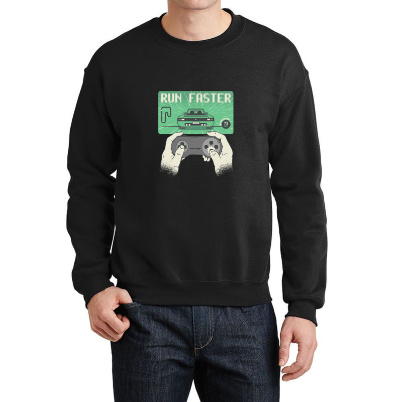 Run Faster Joystick Gaming Crewneck Sweatshirt by IrvetteDove | Artistshot