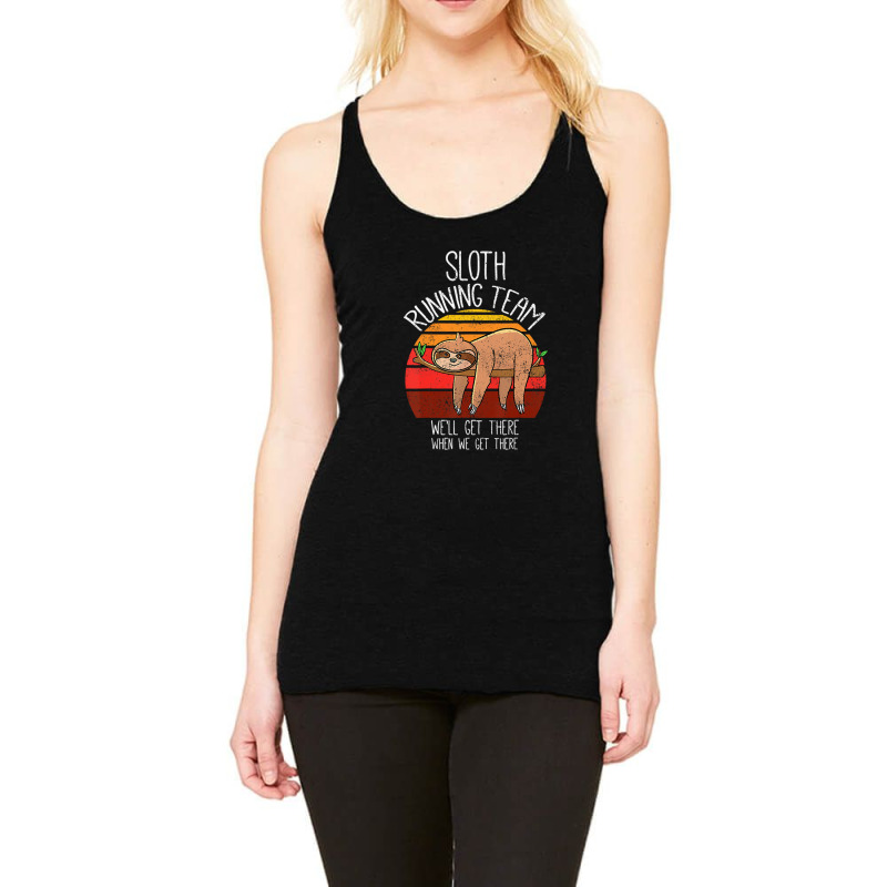 Funny Sloth T Shirt Vintage Sloth Running Team Racerback Tank by hondaribeca | Artistshot