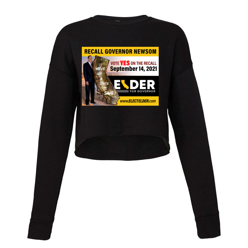 Larry Elder For Ca Governer Cropped Sweater by OSWALDOLIMART | Artistshot