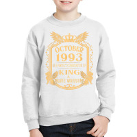 King Born In October 1993 Is A Combination King Birthday Gif T Shirt Youth Sweatshirt | Artistshot