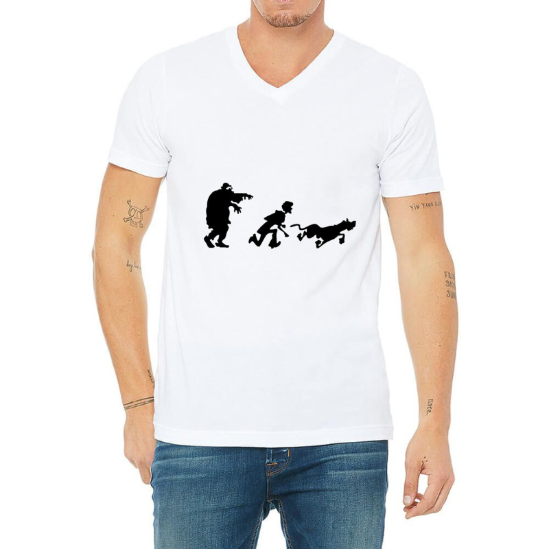 Mystery Gang Chase Silhouette V-Neck Tee by BOBBYDAVIS | Artistshot