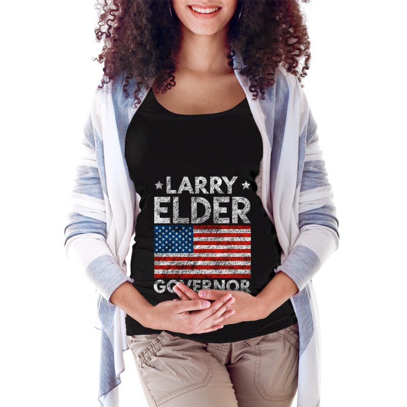 Larry Elder For California Governor Grunge Maternity Scoop Neck T-shirt by OSWALDOLIMART | Artistshot