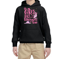 Dinosaur T  Shirt Girls Like Dinosaurs Too   Dinosaur For Girls Design Youth Hoodie | Artistshot