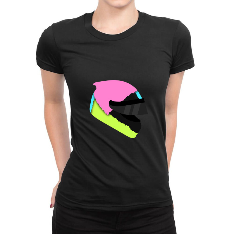 Daniel Ricciardo Helmet Ladies Fitted T-Shirt by RodneyAbernathy | Artistshot