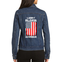 Larry Elder For California Governor Recall Ladies Denim Jacket | Artistshot