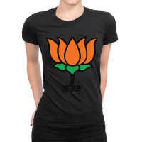 Bjp Lotus Design Narendra Modi India Bjp Supporter Ladies Fitted T-shirt | Artistshot