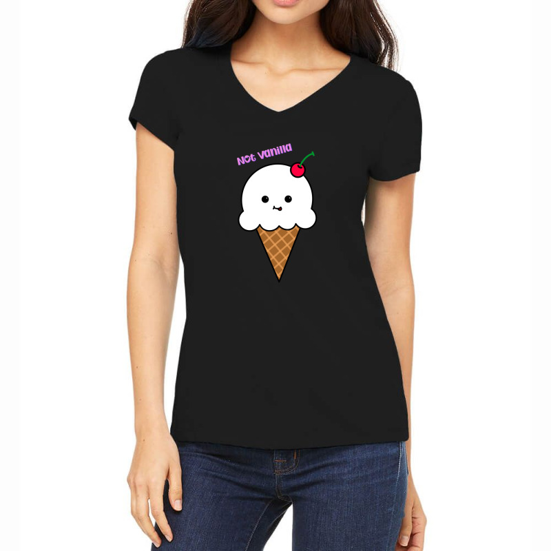 Not Vanilla Ice Cream Women's V-Neck T-Shirt by AnitaBiegacki | Artistshot