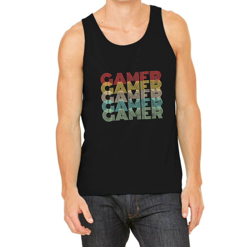 Gamer Retro Vintage 8bit Arcade Gaming Tank Top by ChandraGay | Artistshot