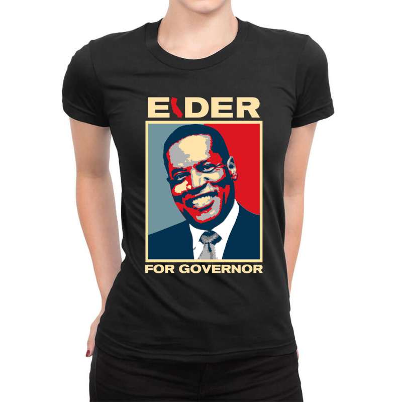 Larry Elder For Governor Of California Ladies Fitted T-Shirt by OSWALDOLIMART | Artistshot