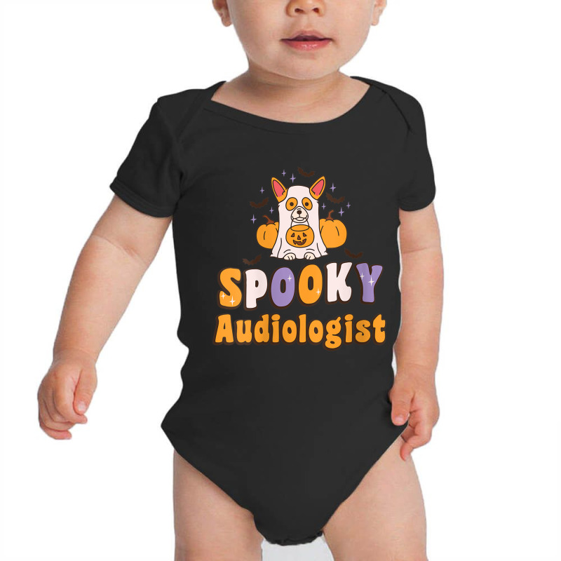 Womens Spooky Audiologist Dog Halloween Costume V Neck T Shirt Baby Bodysuit by cm-arts | Artistshot