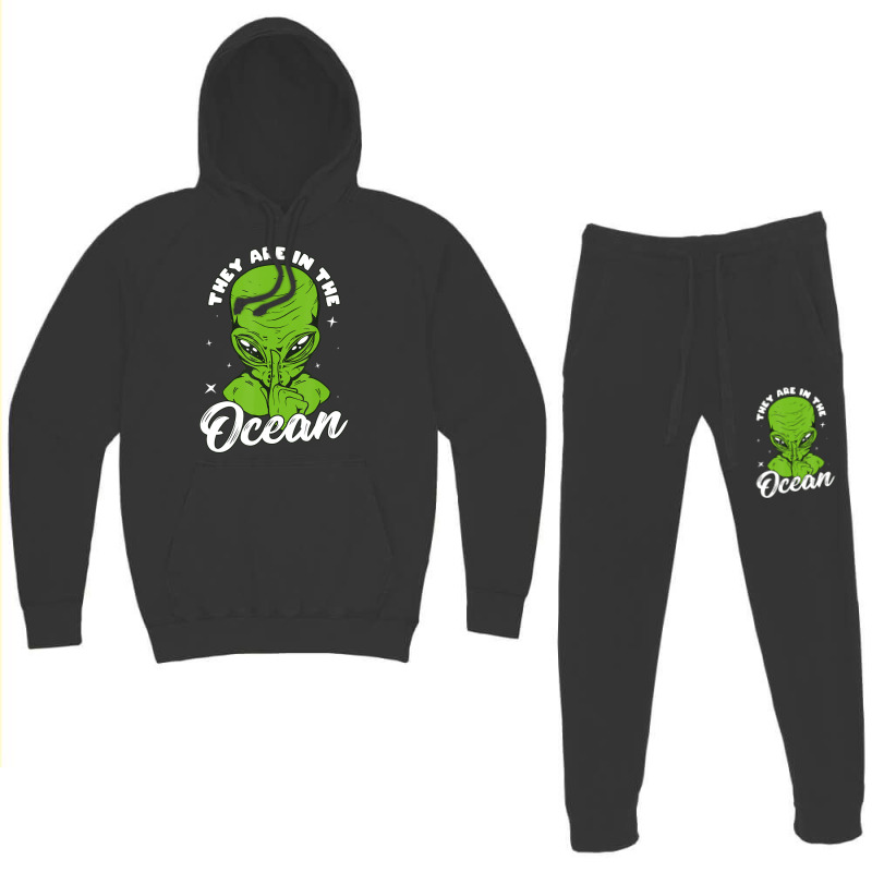 Alien Head They Are In The Ocean Extraterrestrial Ufo Hoodie & Jogger set by doboc | Artistshot