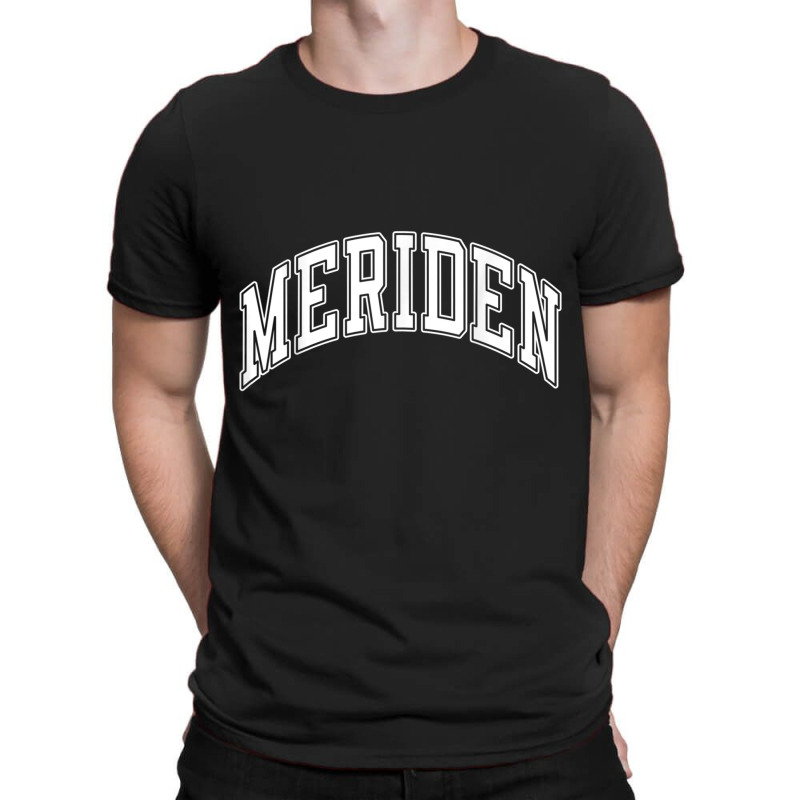 Meriden Connecticut Ct Varsity Style White Text T Shirt T-shirt | Artistshot