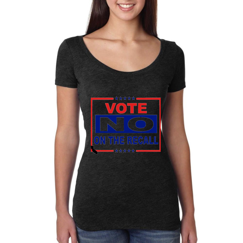 Vote No On The Recall Women's Triblend Scoop T-shirt by OSWALDOLIMART | Artistshot