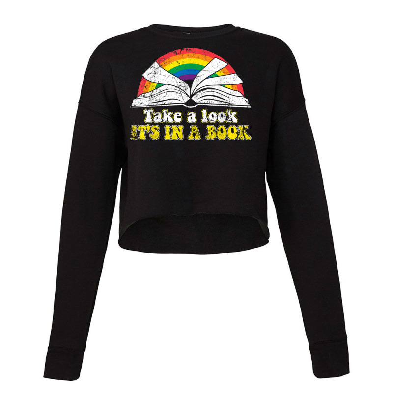 Love Reading Love Rainbows Gift Retro Rainbow Tshirt Cropped Sweater by DevynGiorgio | Artistshot