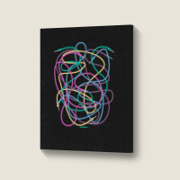 Modular Synthesizer Patch Cables 1 Portrait Canvas Print | Artistshot