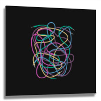 Modular Synthesizer Patch Cables 1 Metal Print Square | Artistshot