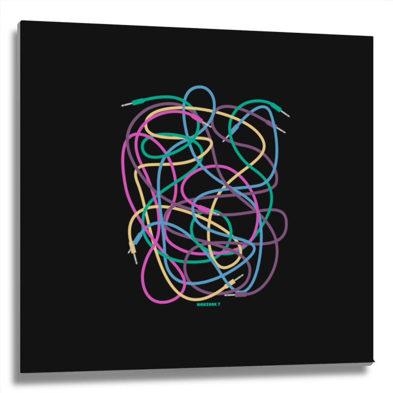 Modular Synthesizer Patch Cables 1 Metal Print Square | Artistshot