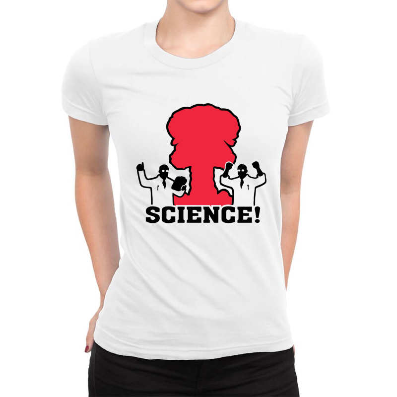 Blow Stuff Up Funny Science Ladies Fitted T-Shirt by cm-arts | Artistshot