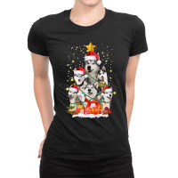 Siberian Husky Christmas Tree Funny Siberian Husky Christmas Tree Gift Ladies Fitted T-shirt | Artistshot