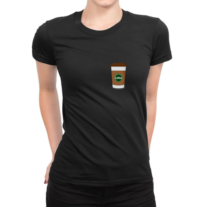 Basic Cartoon Coffee Cup 1 Ladies Fitted T-Shirt by saterseim | Artistshot