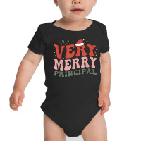 Merry Principal Christmas School Principal Xmas Party T Shirt Baby Bodysuit | Artistshot