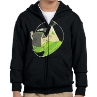 Satire Humor Milk Cow Alien Abduction Ufo Fan Space Youth Zipper Hoodie | Artistshot