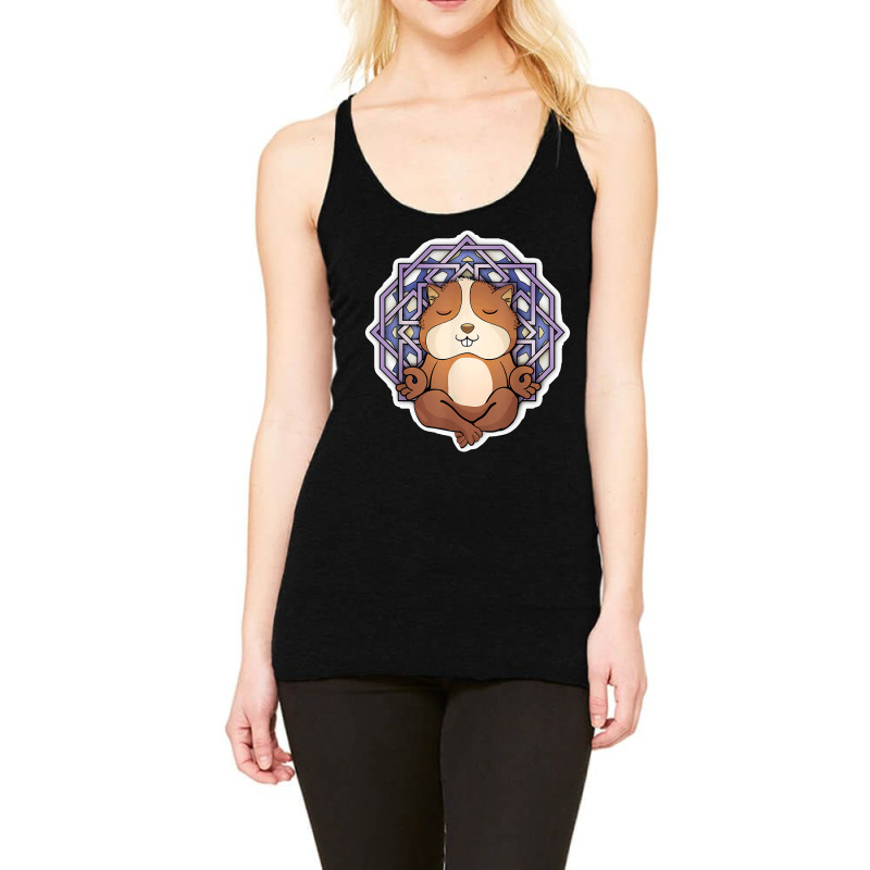 Guinea Pig Meditating Women Meditation Relaxation Yoga Racerback Tank by kevinnichols | Artistshot