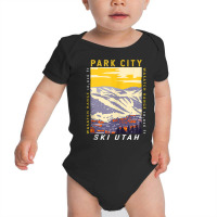 Park City Ski Area Utah Distressed Vintage Tank Top Baby Bodysuit | Artistshot