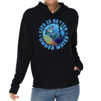 Life Is Better Under Water Marine Biology Scuba Diver Premium Lightweight Hoodie | Artistshot