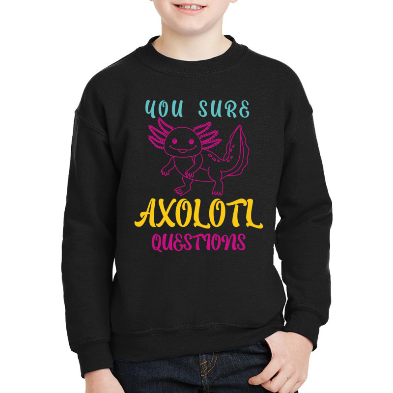 You Sure Axolotlquestions Pun, Funny Axolotl, And Cute Axolotl.-zaieh Youth Sweatshirt | Artistshot