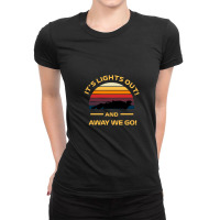 Formula One Retro Sunset Design - It's Lights Out And Away We Go Ladies Fitted T-shirt | Artistshot