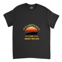 Formula One Retro Sunset Design - It's Lights Out And Away We Go Classic T-shirt | Artistshot