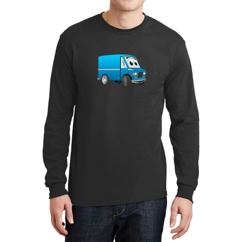 Blue Mini Van Cartoon Long Sleeve Shirts by saterseim | Artistshot